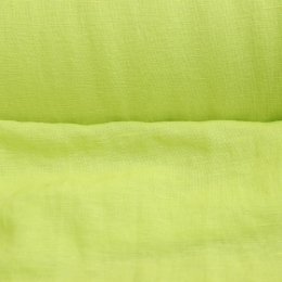 Medium Weight linen with Viscose Stone Washed lemon yellow-salad