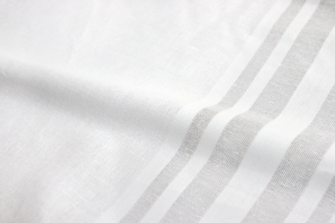 Лён с хлопком скатертный белый