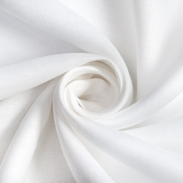 Лён костюмной диагональ белый