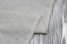 Linen with cotton and viscose 240 cm grey undyed with crushed effect