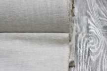 Linen with cotton and viscose 240 cm grey undyed with crushed effect