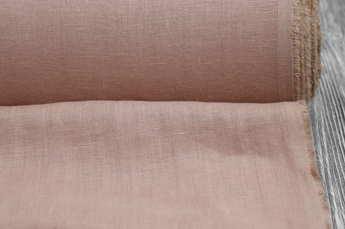 Medium Weight linen Stone Washed Powder-coloured