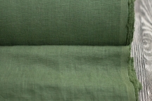 Medium Weight linen Stone Washed muted green color