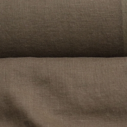 Medium Weight Linen Stone Washed brown-chocolate