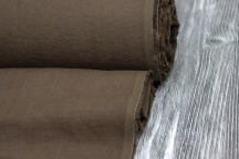 Medium Weight Linen Stone Washed brown-chocolate