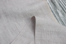 Лён костюмно-плательный светлый пепельный с эффектом мятости