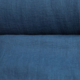 Medium Weight linen Stone Washed dark navy