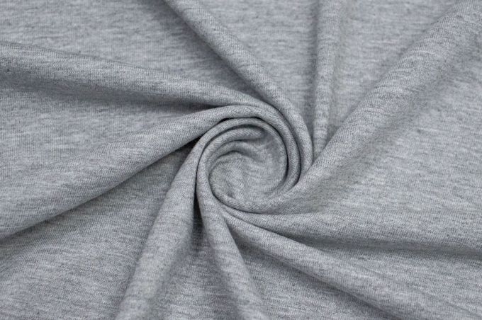Dense 210 g/m2 Grey melange knitted fabric Kulirka 50-04