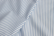 Italian dress-blouse sateen striped sateen