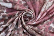 Итальянская плательная вискоза-сатин стилизованный леопард