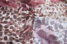 Итальянская плательная вискоза-сатин стилизованный леопард