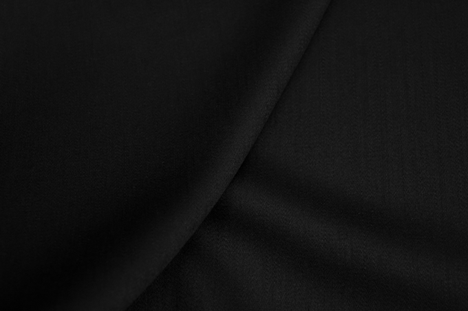 Versace Satin Dress Wool Black