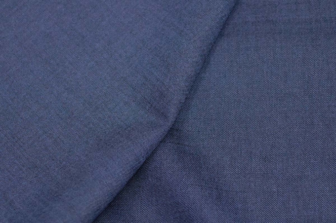 Blue melange fine wool suit and dress wool