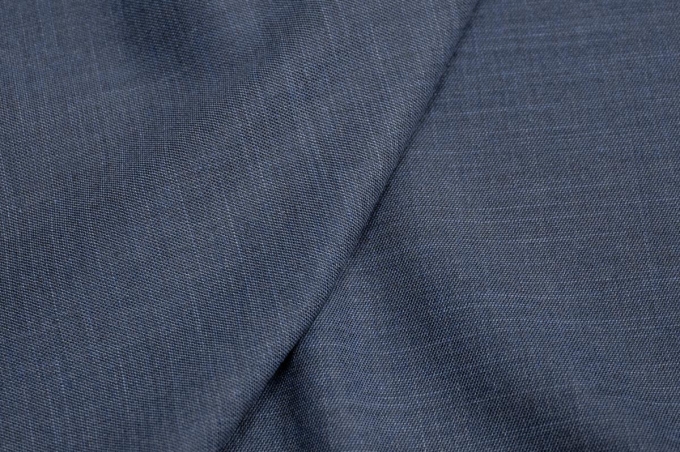 Blue melange fine wool suit and dress wool