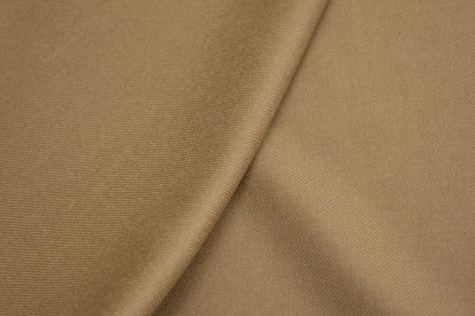 Итальянская костюмная шерсть-фланель кэмел