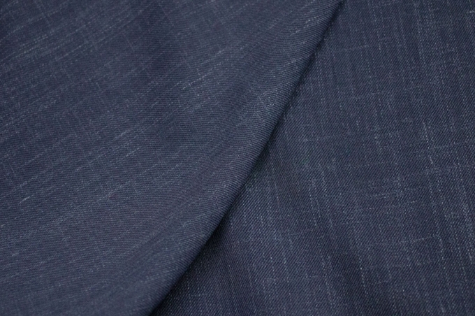 Fine suit-sweatshirt wool navy blue melange