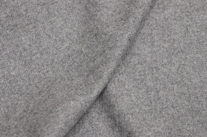 Итальянская костюмная шерсть-фланель серый меланж