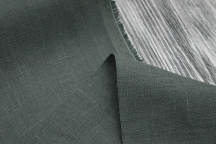 Drapery Tablecloths Heavyweight Linen pine grey-green