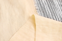 Лён с вискозой плательный крем-брюле с эффектом мятости