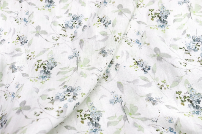 Linen Floral Fabric 4c33