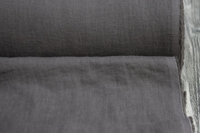 Medium Weight Linen Stone Washed graphite