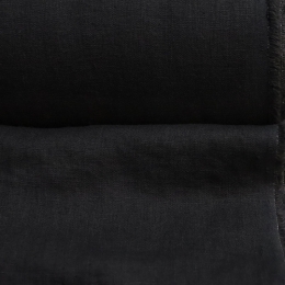 Medium Weight Linen Stone Washed black
