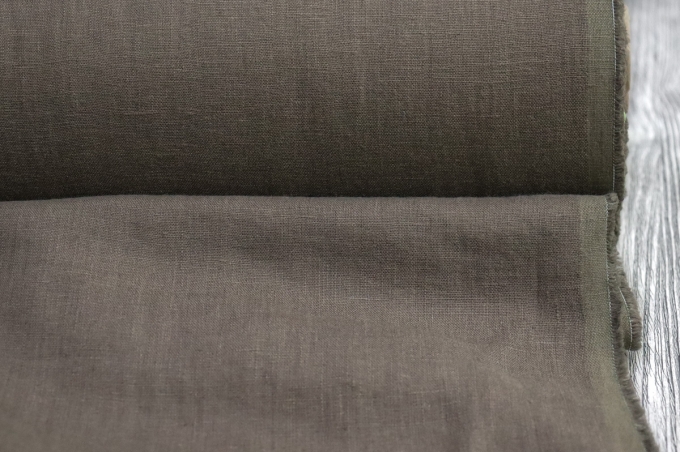 Medium Weight linen Stone Washed grey-brown