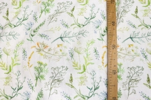 Linen Floral Fabric wildflowers