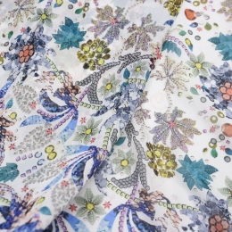 Italian silk chiffon floral print