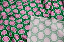 Italian Dress Dress Satin Viscose Pink Honeycomb