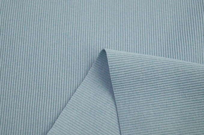 Трикотажное полотно Кашкорсе Бледно-голубой