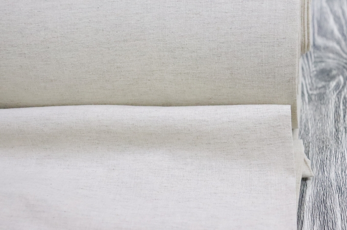 Linen cotton 180 cm Linen Fabric Stone Washed gray undyed