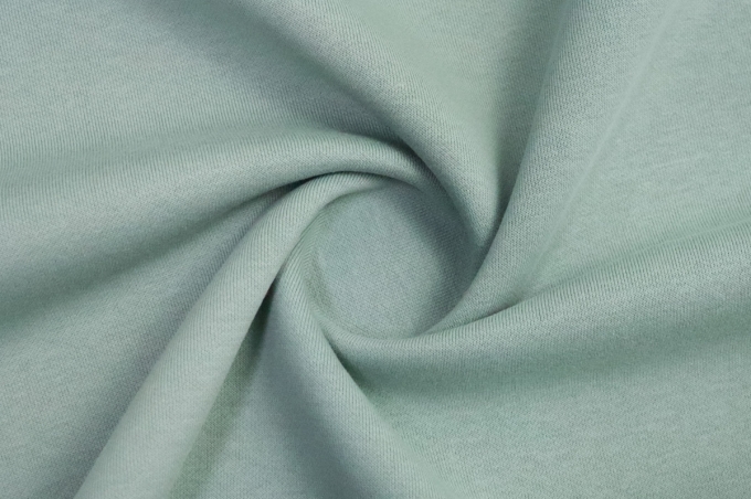 Трикотаж футер 3-х нитка с начёсом Зелено-голубой