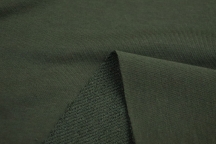 Трикотаж футер 3-х нитка диагональ Темный хаки Трикотаж футер 3-х нитка диагональ Темный хаки