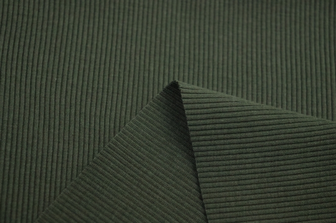 Трикотажное полотно Кашкорсе Темный хаки 28-02