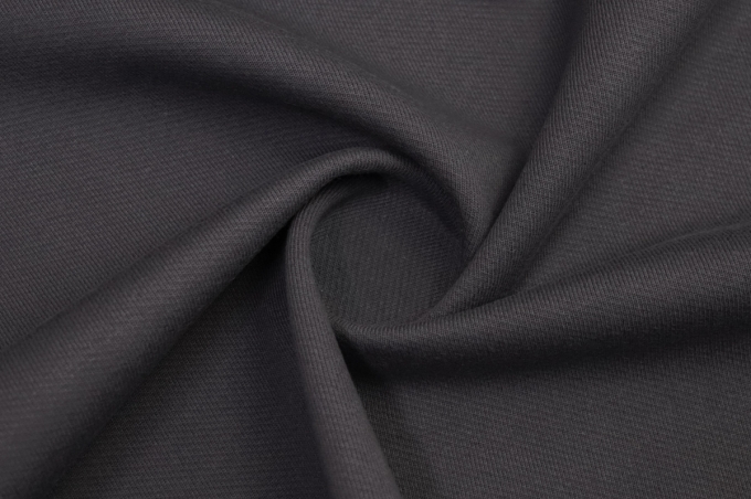 Трикотаж футер 3-х нитка с начёсом стриженный 100% хлопок 470 г/м2 Фюме 30-03