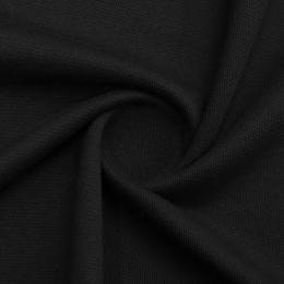 Трикотаж футер 3-х нитка диагональ 100% хлопок 470 г/м2 Черный