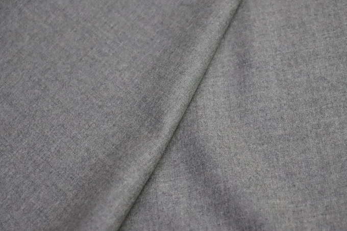 Italian suit wool-flannel gray melange