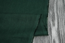 Medium Weight linen with Viscose Stone Washed dark green emerald color