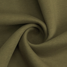 Трикотаж футер 3-х нитка с начёсом Burnt Olive 18-0521
