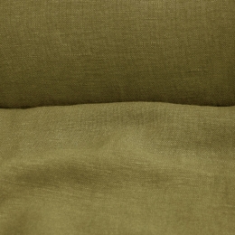 Medium Weight linen with Viscose Stone Washed natural olive color