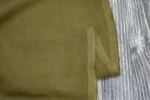 Medium Weight linen with Viscose Stone Washed natural olive color