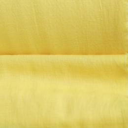 Лён с вискозой плательный ярко-желтый с эффектом мятости