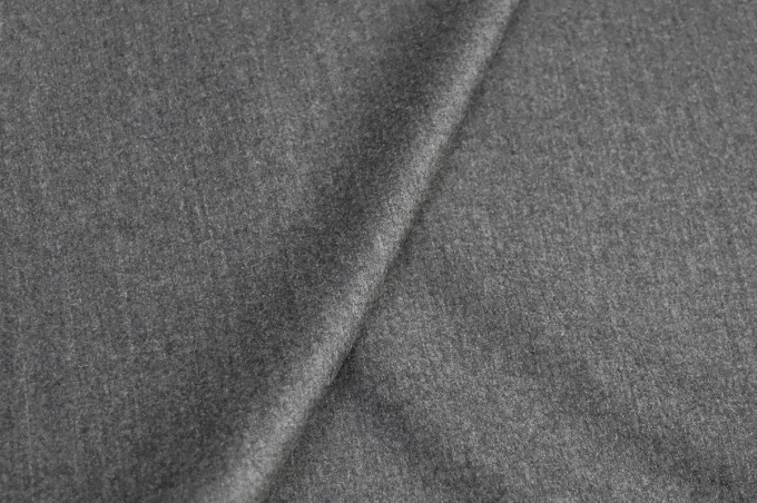 Italian suit and dress wool flannel dark gray melange