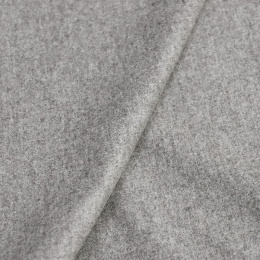 Итальянская костюмно-плательная шерсть фланель светло-серый меланж