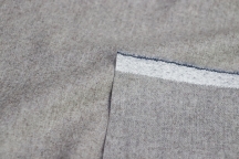 Italian suit and dress wool flannel dark gray melange