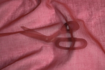 Итальянская хлопковая органза красно-рубиновый