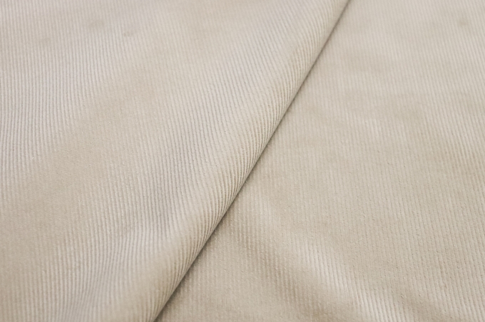 Хлопковый костюмный вельвет бежево-песочный