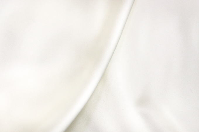 Natural silk satin white milky