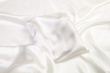 Natural silk satin white milky
